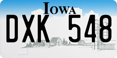 IA license plate DXK548