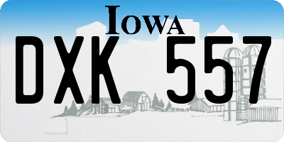 IA license plate DXK557