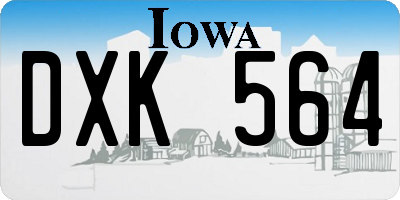 IA license plate DXK564