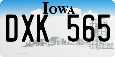IA license plate DXK565