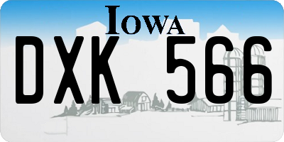 IA license plate DXK566