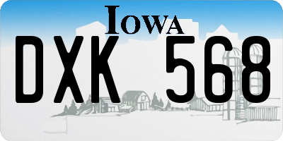 IA license plate DXK568