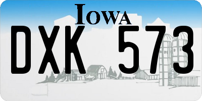 IA license plate DXK573
