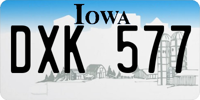 IA license plate DXK577