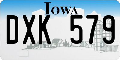 IA license plate DXK579