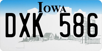 IA license plate DXK586