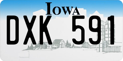 IA license plate DXK591