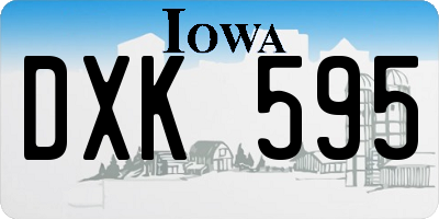 IA license plate DXK595