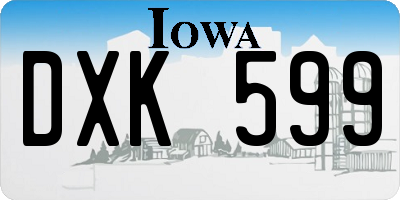 IA license plate DXK599