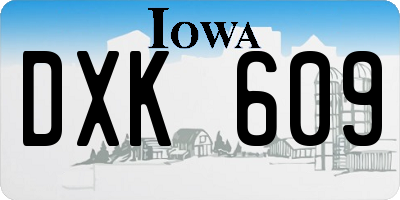 IA license plate DXK609