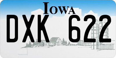 IA license plate DXK622