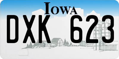 IA license plate DXK623