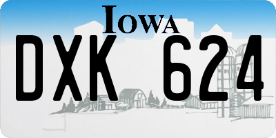 IA license plate DXK624