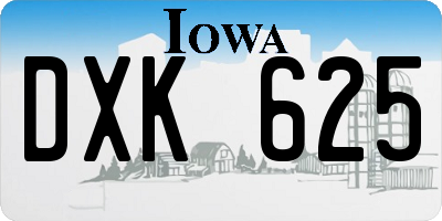 IA license plate DXK625