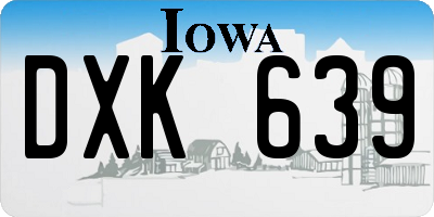 IA license plate DXK639