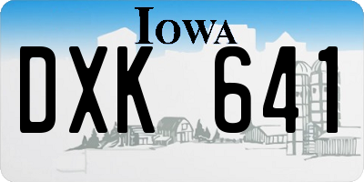 IA license plate DXK641