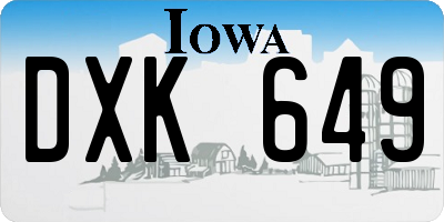 IA license plate DXK649