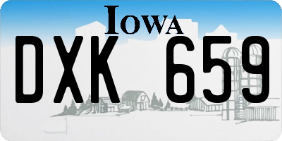 IA license plate DXK659