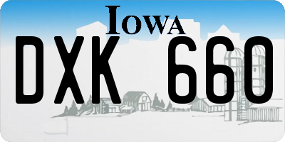 IA license plate DXK660