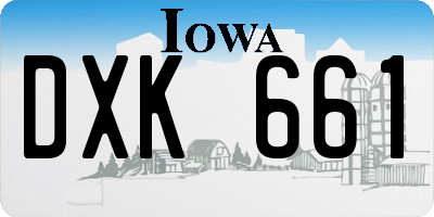 IA license plate DXK661
