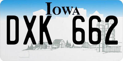 IA license plate DXK662