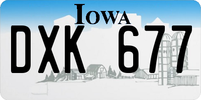 IA license plate DXK677