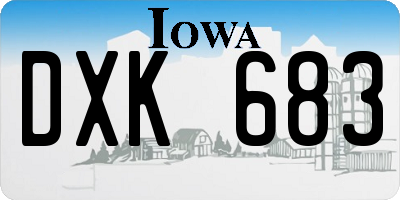 IA license plate DXK683