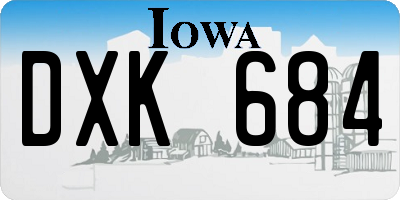 IA license plate DXK684
