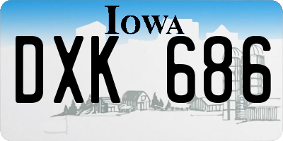 IA license plate DXK686