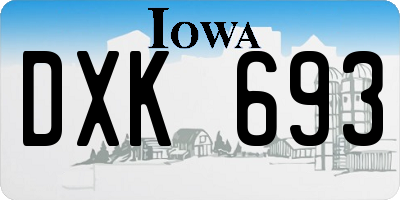 IA license plate DXK693
