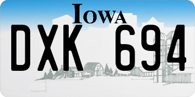 IA license plate DXK694