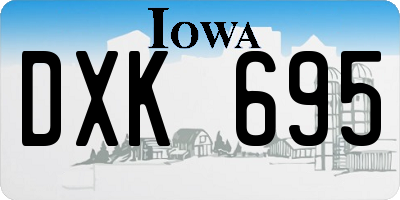 IA license plate DXK695