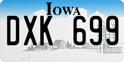 IA license plate DXK699