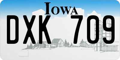 IA license plate DXK709