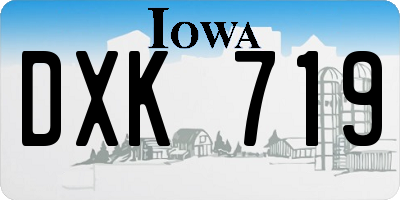 IA license plate DXK719
