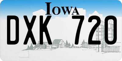 IA license plate DXK720