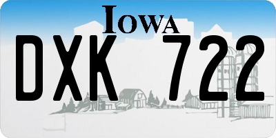 IA license plate DXK722