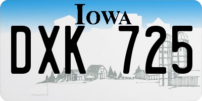IA license plate DXK725