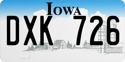 IA license plate DXK726