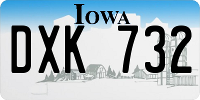 IA license plate DXK732