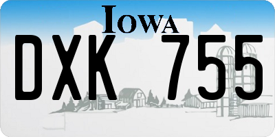 IA license plate DXK755