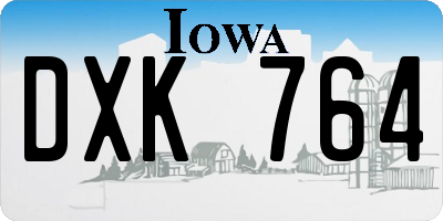IA license plate DXK764