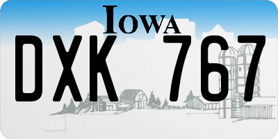 IA license plate DXK767