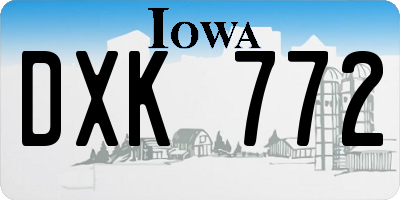 IA license plate DXK772