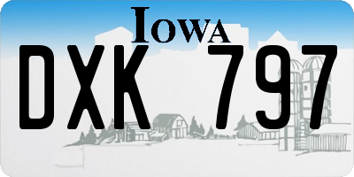 IA license plate DXK797
