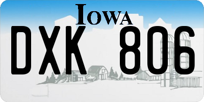 IA license plate DXK806
