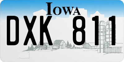 IA license plate DXK811