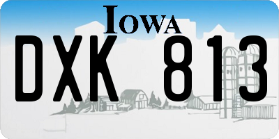 IA license plate DXK813