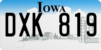 IA license plate DXK819