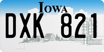 IA license plate DXK821